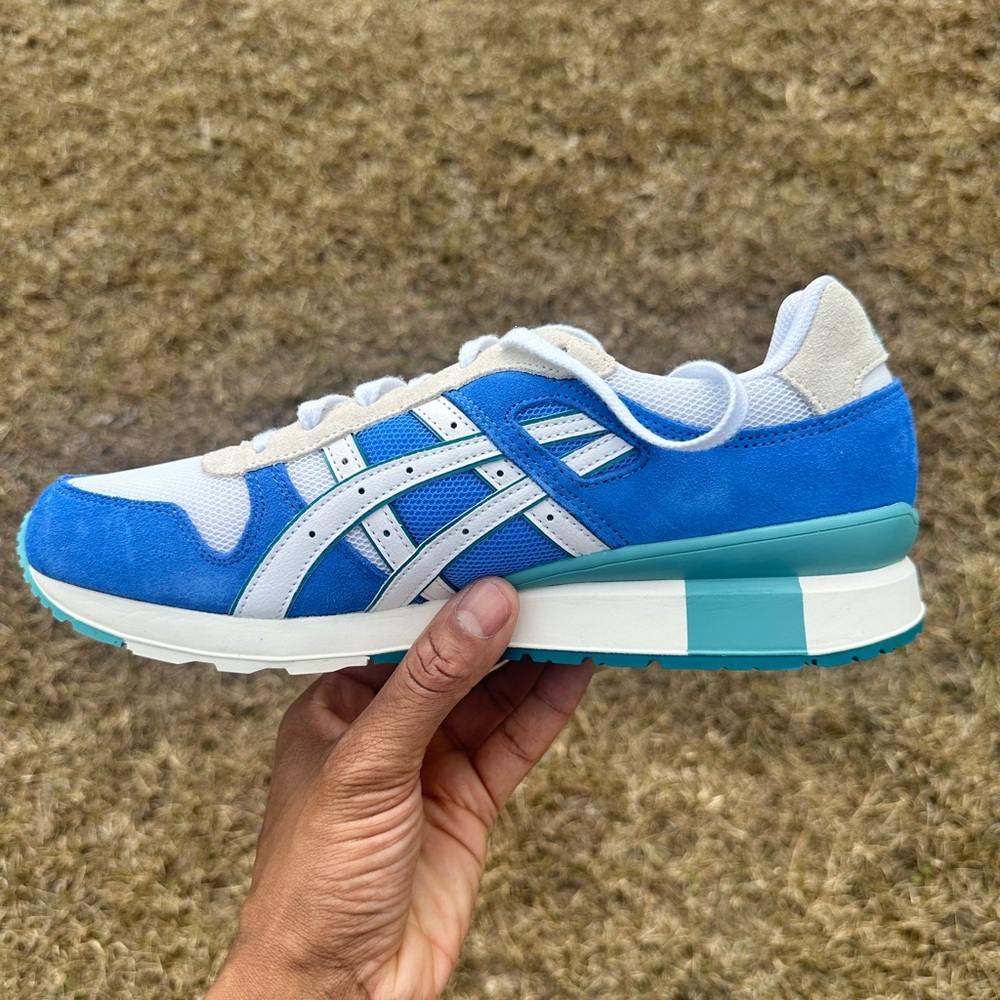 ASICS GT II Blue White & Cream Sneaker - Picture 3 of 5